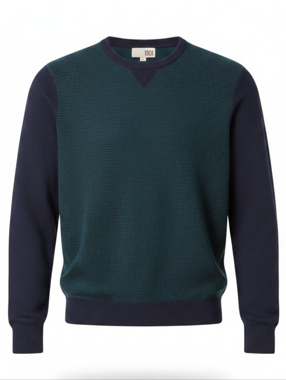 1901 Nordstrom Men's Wool Cashmere Colorblock Crewneck Sweater Size M